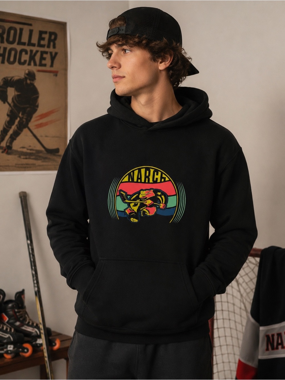 NARCH Roller Hockey Championship Graphic Hoodie Men’s Small NWOT